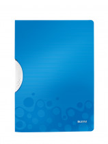 Папка с клипом Wow ColorClip А4, пластик, метал. голуб.