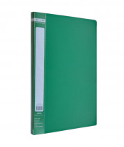 Папка з бічним притиском JOBMAX, корінець 16мм., 450мкм. пластик., до 120арк., зелен.
