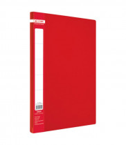 Папка с боковым прижимом JOBMAX, корешок 16мм., 450мКм пластик, до 120 лист., красн.