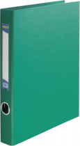 Папка А4, 40мм., 4кольца, картон PVC покрытие, зелен.