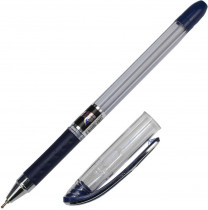 Ручка кулькова Maxflow, 0,7мм., корпус прозорий, стержень син.