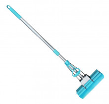 Швабра с отжимом SuperMOP "Pupil", ширина 27см., стальная ручка