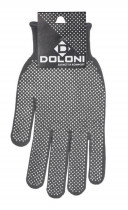 Перчатки вязаные трикотажные Лайт, ладошка ПВХ точка, 13 класс, 10 (XL) размер, серый (4413)