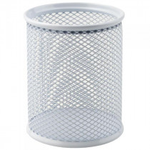 Підставка для ручок мет. перфорована срібл., біл.