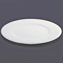 Тарелка бумажная 23см., без делений, 100шт./уп., бел.