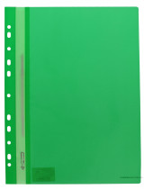 Скоросшиватель с прозрачным верхом и перфорацией, А4, зелен.
