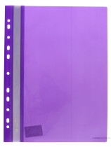 Швидкозшивач з прозорим верхом та європерфорацією, А4, фіолет.
