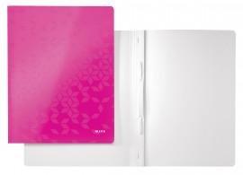 Скоросшиватель Leitz WOW 250 листов, А4, розовый металлик