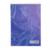 Блокнот А5 на спирали 48л., Marble,  кл., син.