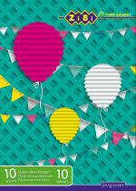 Папір кольоровий А4 10 кольорів, (4 неон.+6 стандкольорыв)