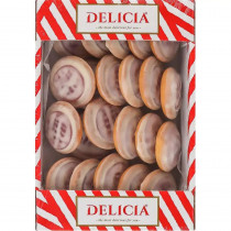 Печенье сдобное сбивное "Делиция" с вишневым вкусом в молочной глазури, 0,3кг.