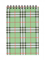 Блокнот на спіралі А6 48арк., клітинка, зелен.