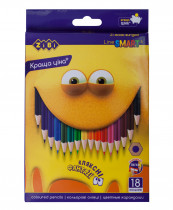 Карандаши цветные, 18цв. SMART Line