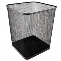 Корзина для паперів 15л., квадратна металева, чорн.