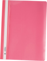 Скоросшиватель с прозрачным верхом А4, розов.