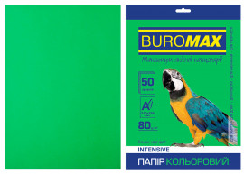 Папір кольоровий A4 інтенсив  80г./м2, 50лист., зелен.