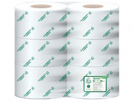 Туалетний папір Джамбо, 2-х шар., целюлоза, 90м., 790відривів (9*11,3см.), 6шт/уп.