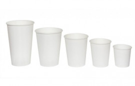 Стакани одноразові паперові 340мл. 50шт/уп., біл.