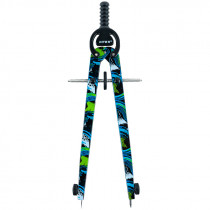 Циркуль металевий з принтом + грифель у футлярі, 165 мм