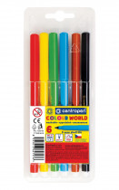 Фломастери, вентильований ковпачок, 6 кольорів., 7550, асорті