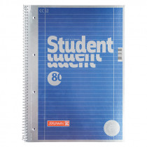 Коледж-блок А4 Premium, лінія, 80 арк., мет. блак.