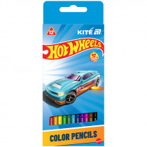 Олівці кольорові тригранні, 12 шт. Hot Wheels