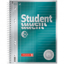 Коледж-блок Premium DUO А5, лінія+клітинка, 80 аркушів, бірюз.