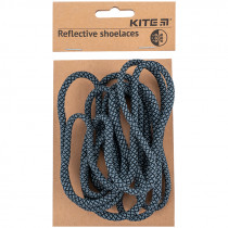 Шнурівки для взуття світловідбиваючі, чорн.
