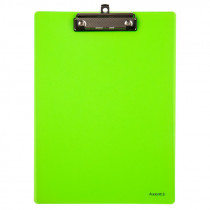 Планшет з верхнім притиском А4, пластик, салат.