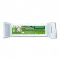 Пластилін скульптурний Keraplast, 130г., на основі натуральної глини, біл.