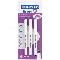 Линер 4651/03 M ergoline, набор 3 шт. (черный, синий, красный)