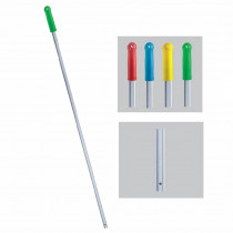 Ручка алюминиевая 140см. с отверстием, зелен.