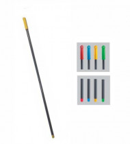 Ручка металлическая 130см. с закруткой, желт.