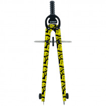 Циркуль металлический с принтом + грифель в футляре, 165 мм