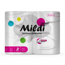 Полотенца рулонные 2-х сл., целлюлоза, 56отр.(21*23см.), 2шт./уп., бел.