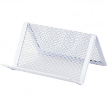 Подставка для визиток 95x80x60 мм, метал., бел.