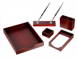 Набор настольный деревянный 5 предметов NOWADAY, красн. дерево (5144FDU)