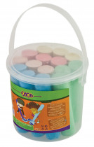 Крейда кольорова JUMBO, 15шт. в пластиковому відрі, асорті