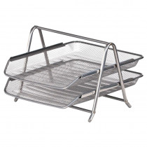 Лоток горизонтальний 2 в 1 металевий, срібл.