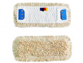 Насадка Моп плоская для швабры 40*12см., Best, хлопковая с карманами и ушками, беж. FLT-112