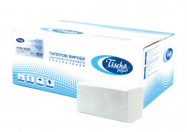 Полотенца листовые V-складка 2-сл., целлюлоза, 150 лист. (19,3 * 22,5см.) Basic, бел. (P096)