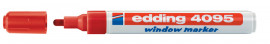 Маркер для вікон 4095, круглий наконечник 2-3мм., червон.