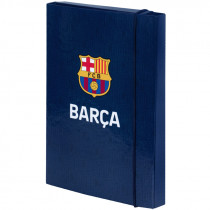 Папка для тетрадей B5, на резинках, картон, FC Barcelona (BC25-210)