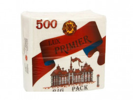 Салфетки 23,5*23,5см. 1-но слойная, 500шт./уп., Премьер , бел.