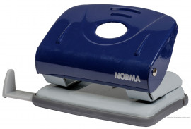 Дырокол на 2 отверстия, до 20 листов (4345), металлический, син.