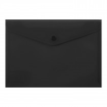 Папка-конверт на кнопке А5, не прозр., черн.