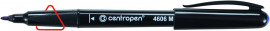 Маркер перманентний для CD/DVD CD-Pen Ergoline, круглий наконечник 1,0мм.(M), 4606, чорн.