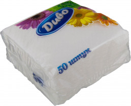 Салфетки 24*24см. 1-но слойная, 50шт./уп., Диво, бел.