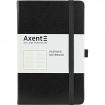 Книга записна Partner А5 (125*195мм.), 96арк., лін., чорн.
