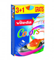 Губки кухонные для посуды с антипригарным покрытием Pur Active Color, 110*65*26мм., 4шт./уп.